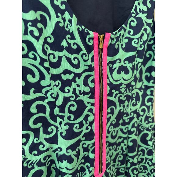 Lilly Pulitzer Delia Shift Dress Fountain Hopping Engineered Floral Size 00 - Picture 7 of 11